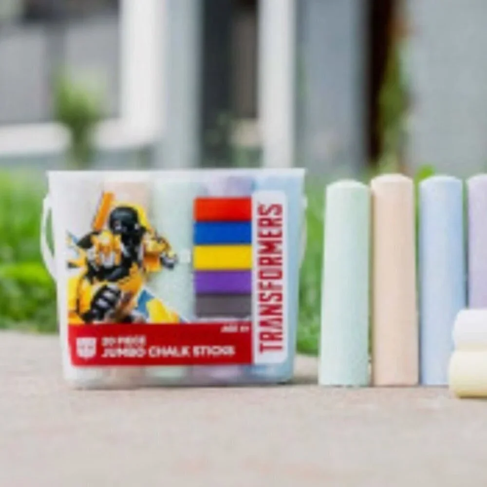 Transformers Jumbo Sidewalk Chalk Tub 20 Sticks by Hasbro